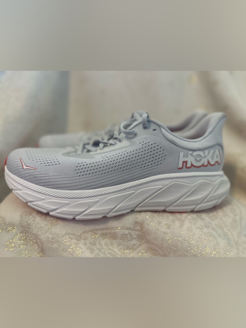 HOKA Arahi 7 Men’s Running Shoes Size 11D Grey Red Stability Sneakers New No Box - Picture 3 of 7